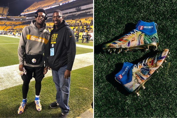 Marine Myron Ellis Honored by Pittsburgh Steelers' JuJu 